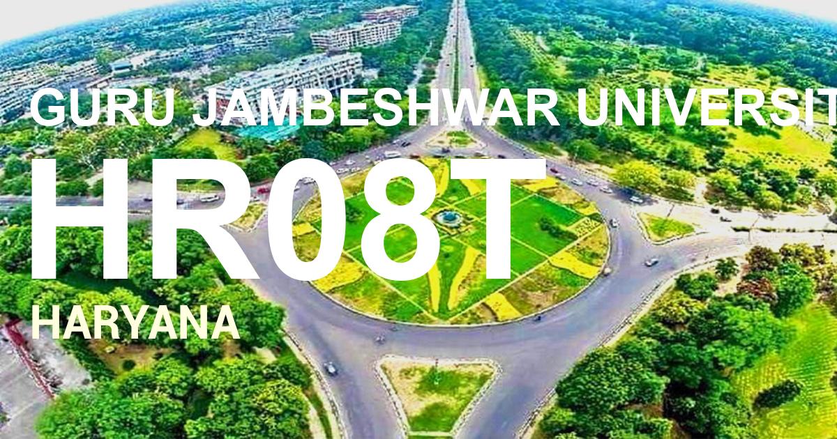HR08T || GURU JAMBESHWAR UNIVERSITY OF SC. AND TECH. HISAR